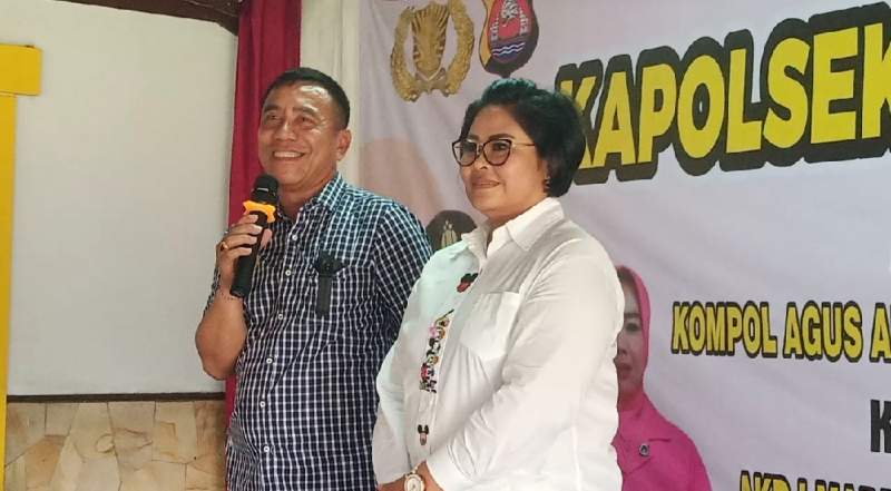 Polsek Cisoka Ikut Meriahkan Lepas Sambut Kapolsek Tigaraksa