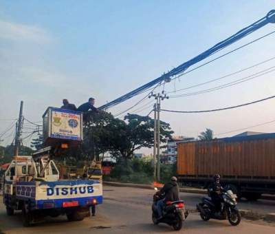 Dishub Relokasi 80 Titik Lampu PJU di Jalan Perancis Dadap