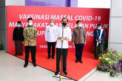 Presiden Jokowi Puji Pelaksanaan Vaksinasi Di Kabupaten Tangerang