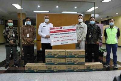 Foto : Pemkab Tangerang Terima Bantuan dari PT LG Electronics Indonesia dan PT Hilon Indonesia