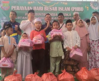 Semarak 10 Muharram Pemerintah Desa Cisoka Gelar Santunan Anak Yatim