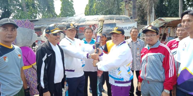 Kecamatan Kosambi Awali Kirab Obor Porprov V Banten di Kabupaten Tangerang