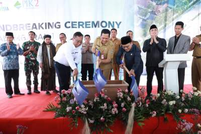 Pj Bupati Lakukan Peletakan Batu Pertama SDN Salembaran 1 Kosambi