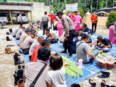 Polres Pandeglang Kunker ke Lokasi Pasca Tsunami Selat Sunda