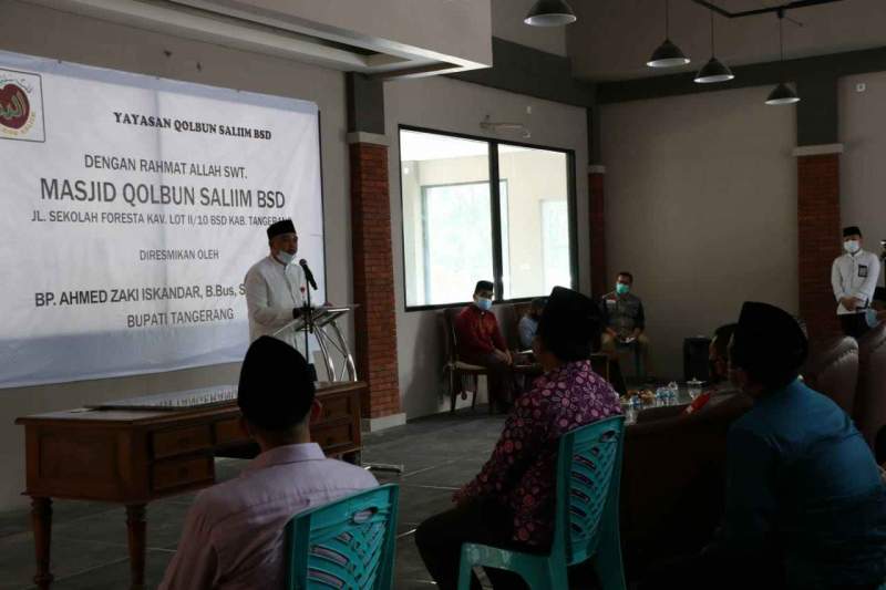 Foto : Bupati Tangerang Resmikan Masjid Qolbun Salim BSD Kecamatan Pagedangan