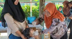 Puskesmas Jambe Bagikan Vitamin A kepada Balita dan Ibu Masa Nifas di Desa-Desa