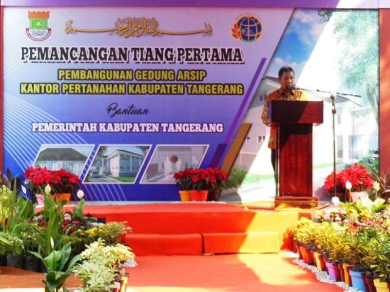 Pj Bupati Resmikan Pembangunan Gudang Arsip BPN