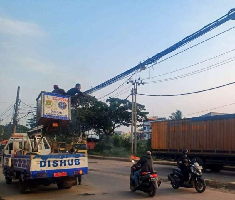 Dishub Relokasi 80 Titik Lampu PJU di Jalan Perancis Dadap