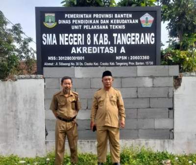 Demi Mempercantik Diri, Pagar SMAN 8 Kabupaten Tangerang Merubah Penampilan