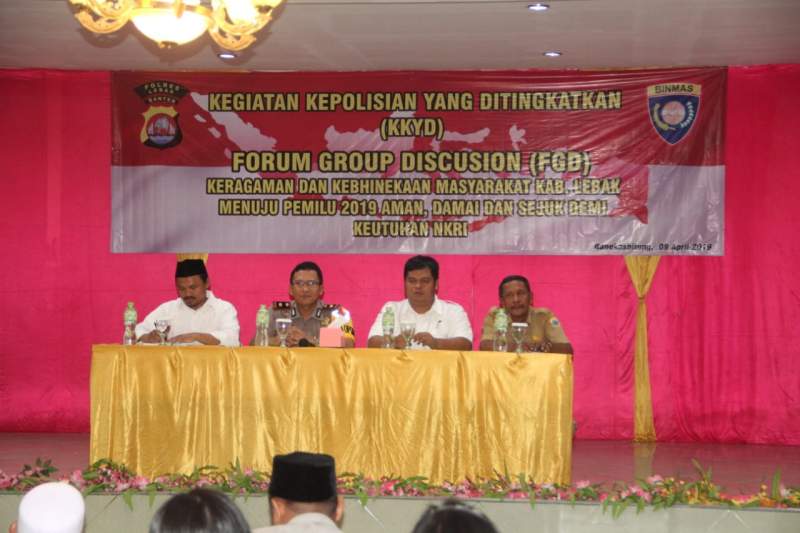 Polres Lebak Laksanakan FGD Tentang Keragaman dan Khebinekaan