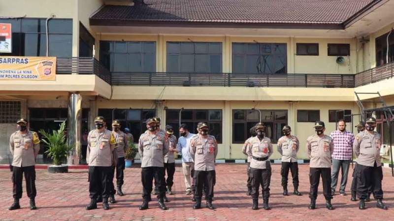 Foto : Polres Cilegon Gelar Apel Kesiapan Sarana dan Prasarana Memasuki Musim Penghujan