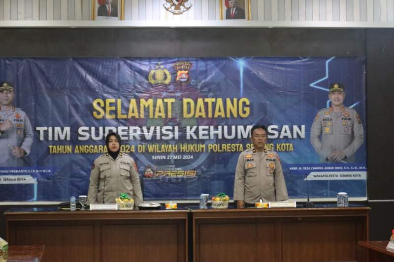 Bidhumas Polda Banten Gelar Supervisi Kehumasan di Polresta Serang Kota