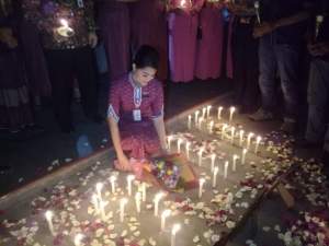 Muspika Balaraja Bersama Pramugari Lion Air Gelar Malam Seribu Lilin