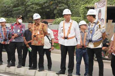 Pj Bupati Tangerang Tinjau Langsung Pengoperasian Uji Coba Flyover Cisauk