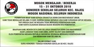 Forum Guru Honorer Kategori 2, Dukung Ajakan Mogok Mengajar