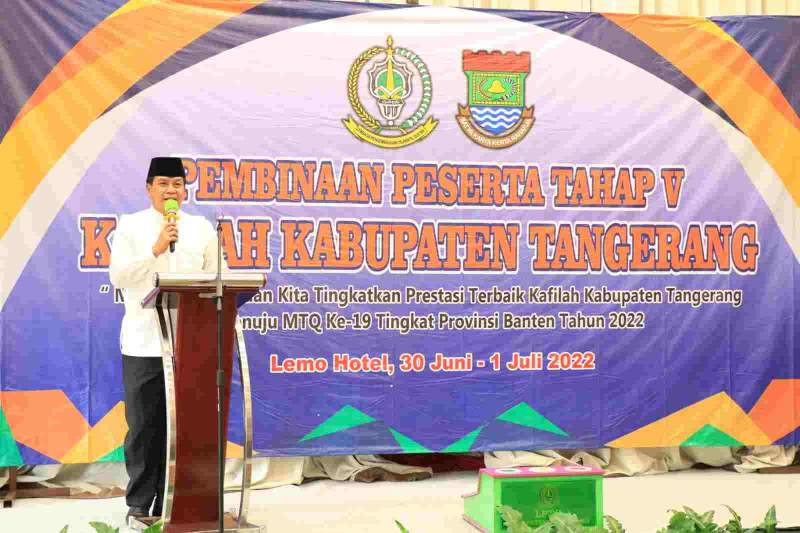 Tutup Pembinaan Kafilah Kabupaten Tangerang, Sekda Harapkan Kafilah Dapat Tunjukan Yang Terbaik