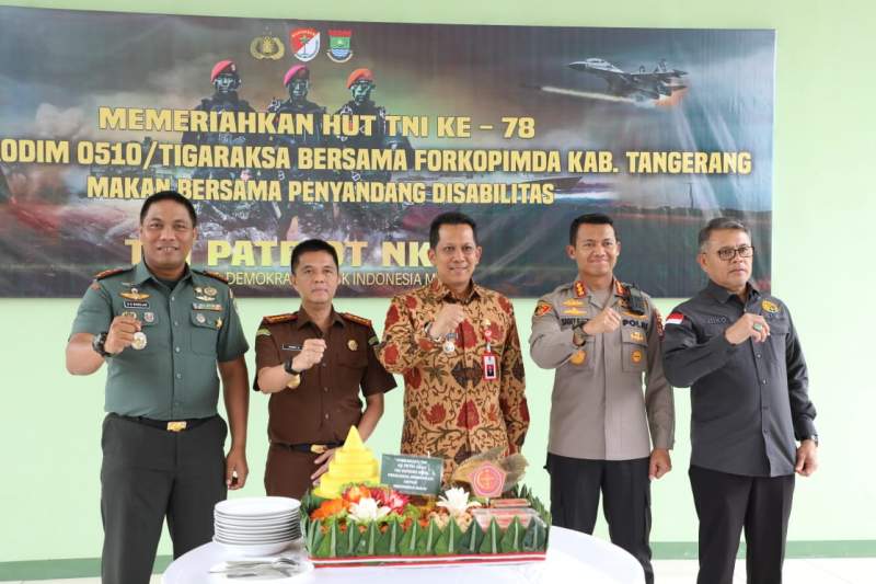 Pj Bupati Tangerang Hadiri HUT Ke-78 TNI