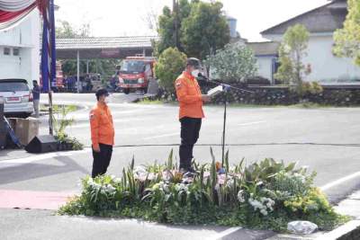 Plh Bupati Oku Pimpin Apel Gelar Pasukan dan Peralatan Kebakaran Hutan dan Lahan Tahun 2021