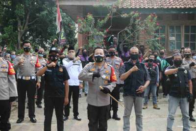 Foto : Kapolresta Tangerang Ajak Komunitas GO Graber Jadi Pelopor Patuh Protokol Kesehatan