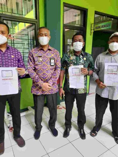 VAKSINASI COVID 19 TAHAP KEDUA UNTUK APARAT DESA SE-KECAMATAN SOLEAR